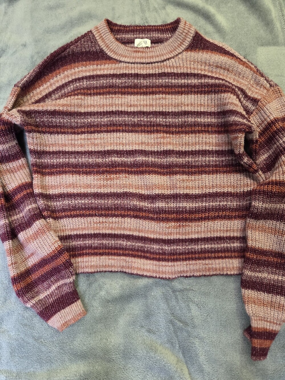 a.n.a A New Approach Striped Knit Crewneck Sweater Size M